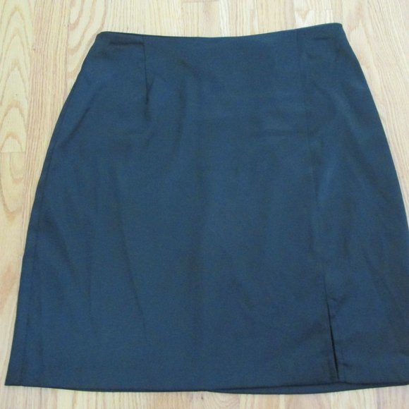 FASHION BUG WOMEN'S SIZE L (12) SUIT BLACK JACKET & SKIRT STRETCH MADE IN USA - Picture 6 of 9
